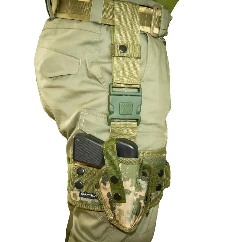 Кобура военная Kirasa на бедро для ПМ KI281 Пиксель (11066466) - фото 10 Кобура военная Kirasa на бедро для ПМ KI281 Пиксель (11066466) - фото 10