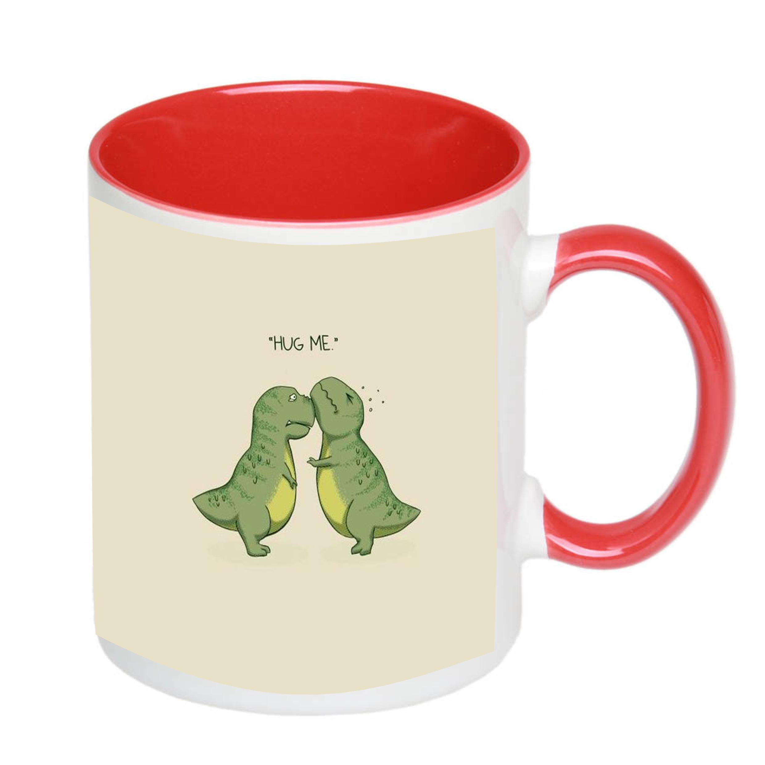 Чашка с принтом Hug me 330 мл Красный (17805) - фото 2 Чашка с принтом Hug me 330 мл Красный (17805) - фото 2