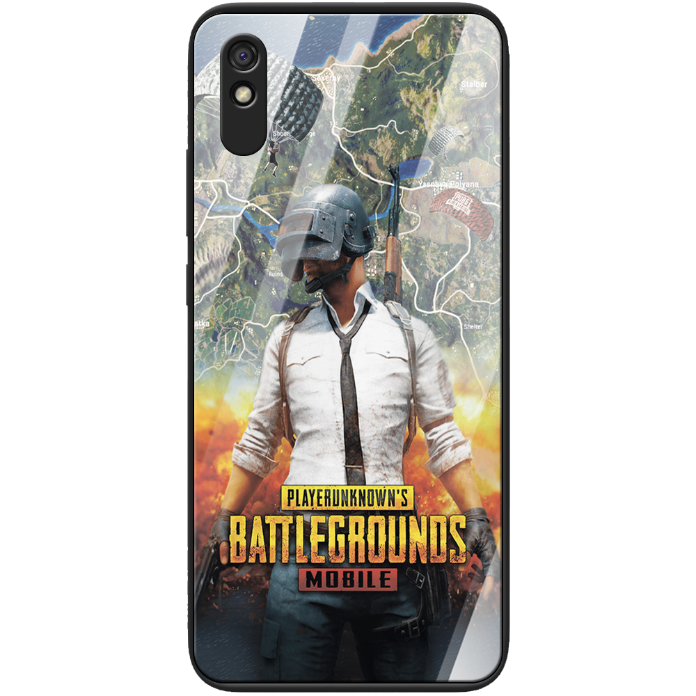 Чохол BoxFace Xiaomi Redmi 9A PUBG Mobile Чорний силікон зі склом (40304-up2309-41116)