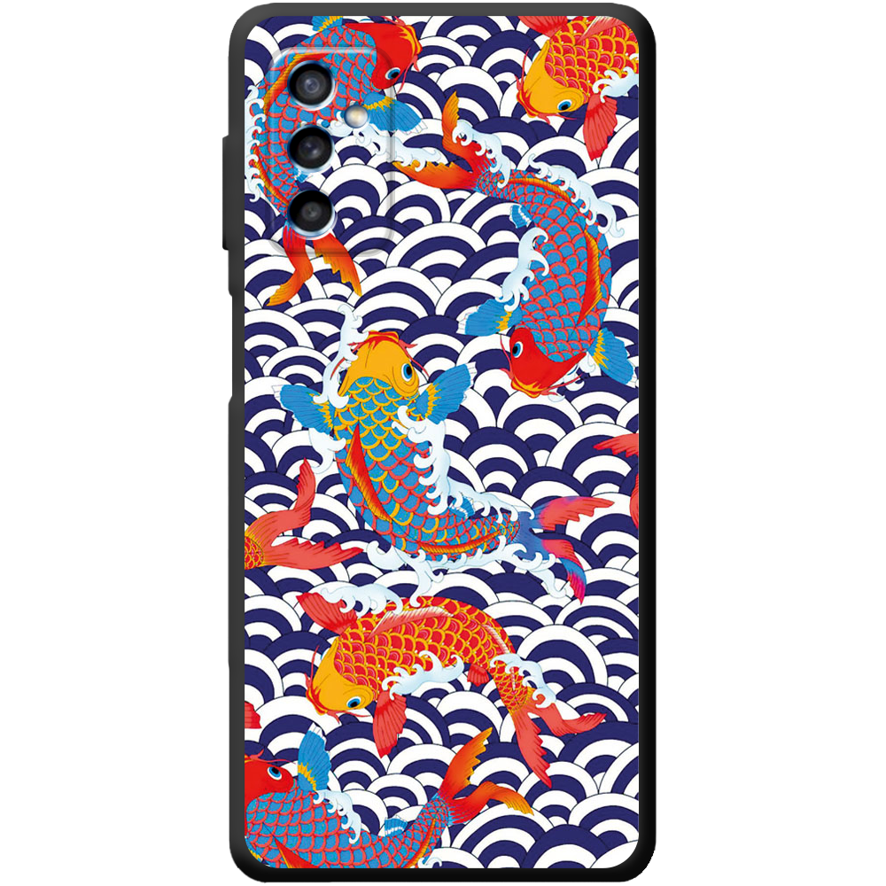 Чехол BoxFace Samsung Galaxy M52 (M526) Koi Fish Черный силикон (43657-up2477-43763)