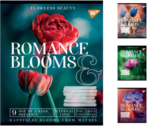 Зошити учнівські у клітинку YES romance blooms 18 арк. 25 шт. в уп. 766332 (MTT-163144) Зошити учнівські у клітинку YES romance blooms 18 арк. 25 шт. в уп. 766332 (MTT-163144)