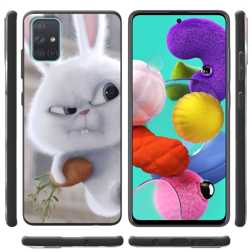 Чехол BoxFace Samsung A715 Galaxy A71 Rabbit Snowball Черный силикон (38850-up1116-38948) - фото 2