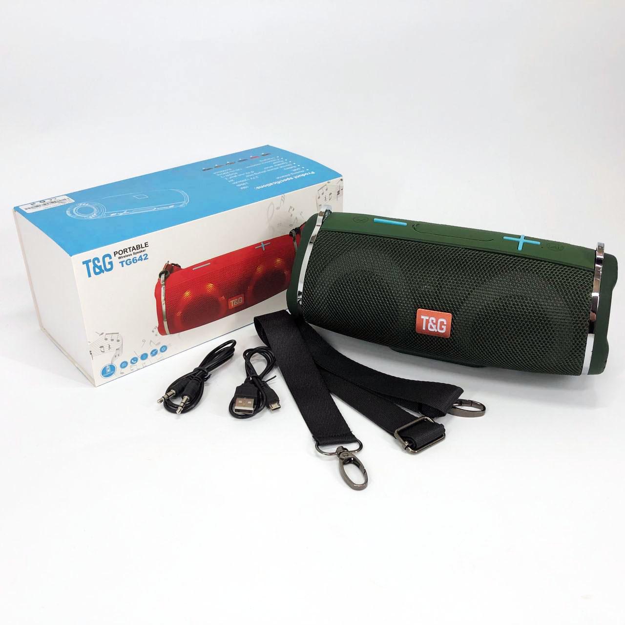 Колонка портативная с RGB подсветкой и ремешком TG642 Зеленый - фото 6 Колонка портативная с RGB подсветкой и ремешком TG642 Зеленый - фото 6