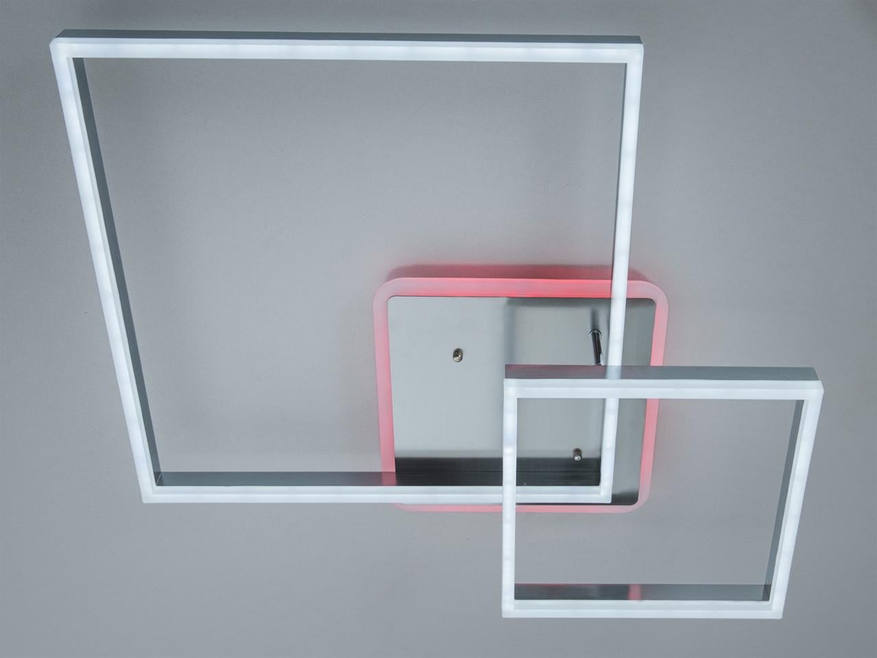 Потолочная светодиодная люстра для гостиной 2549NEW HR LED 3color dimmer 84 Вт с пультом Хром матовый (2922743418)