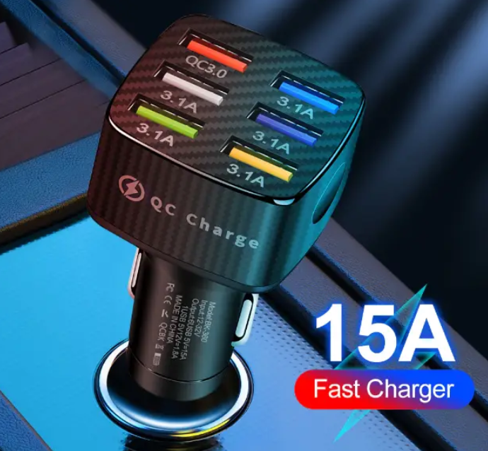 Зарядка для телефонів автомобільна Quick Charge 3,0 75 Вт USB/PD (АЗ1) - фото 9