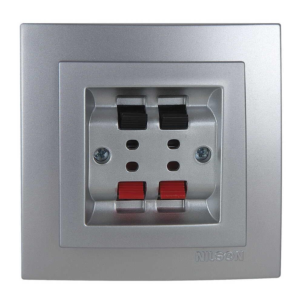 Розетка Nilson Touran аудио стерео Серебристый (24131050)