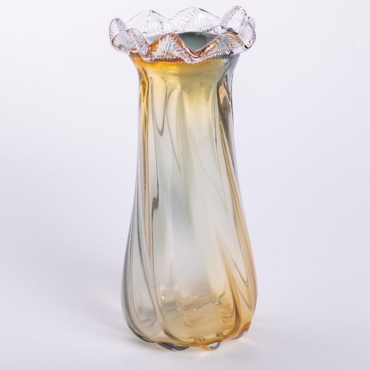 Ваза для цветов HP-1726 декоративная стеклянная с ручкой 29 см. (6866) Ваза для цветов HP-1726 декоративная стеклянная с ручкой 29 см. (6866)