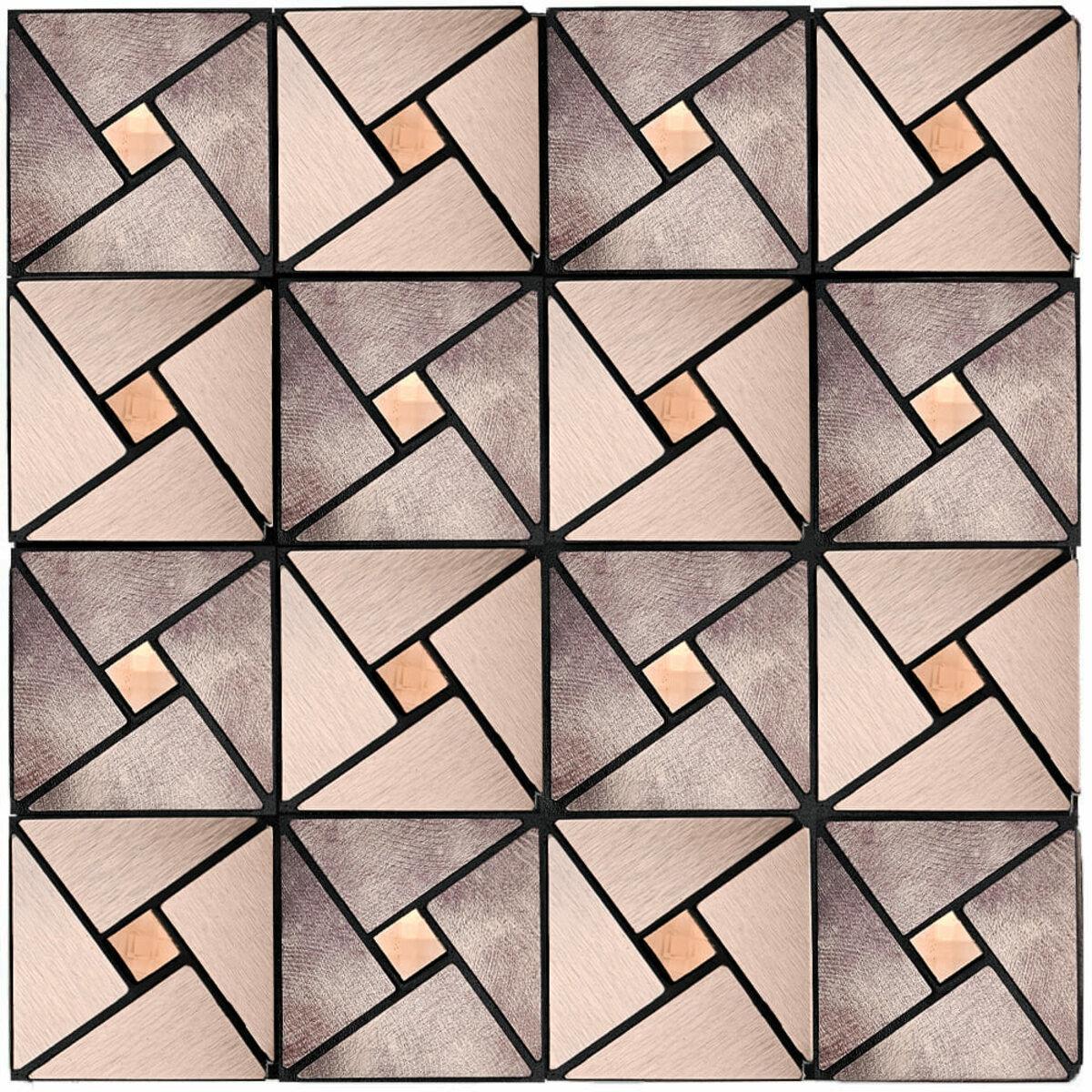 Самоклеющаяся алюминиевая плитка со стразами 300х300х3мм (D) SW-00001774