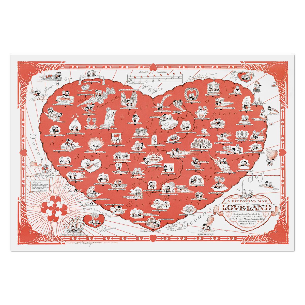 Карта Страна Влюбленных 1943 75x52 см (0051)