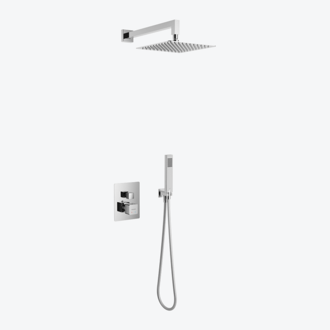 Комплект для ванны и душа Excellent Keria скрытого монтажа 3-функциональный Хром