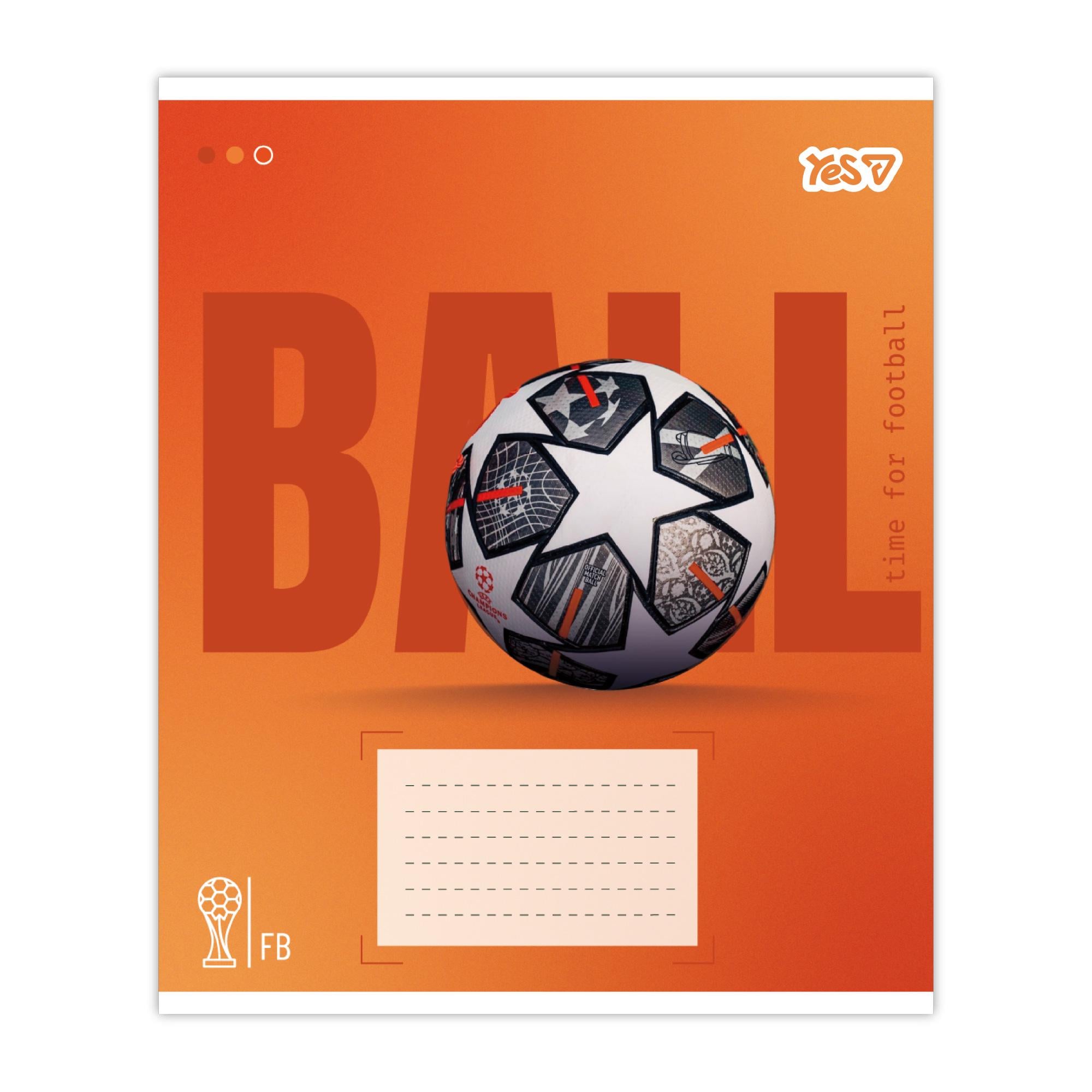 Тетрадь школьная YES Ball линия 12 л. (768677) Тетрадь школьная YES Ball линия 12 л. (768677)