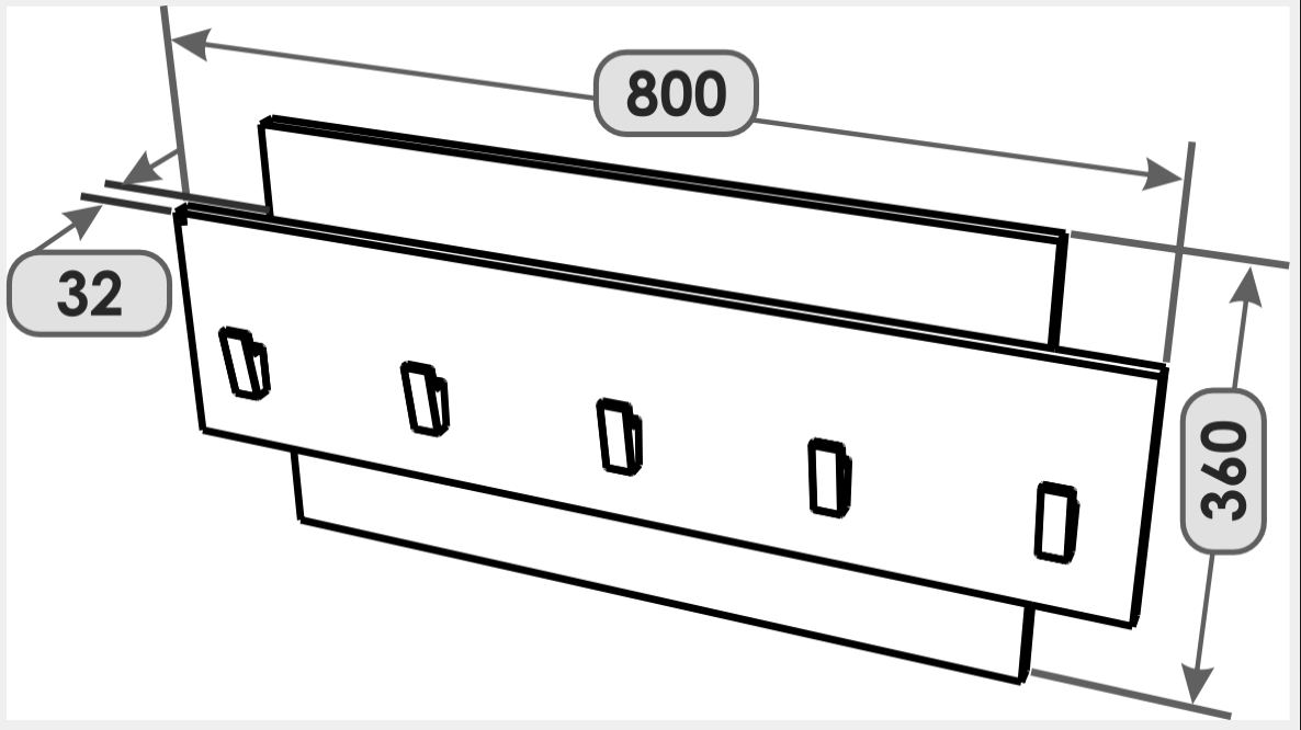 Вешалка настенная Everest Нордик 800х360х60 мм Дуб крафт золотой/Графит (11155) - фото 2 Вешалка настенная Everest Нордик 800х360х60 мм Дуб крафт золотой/Графит (11155) - фото 2