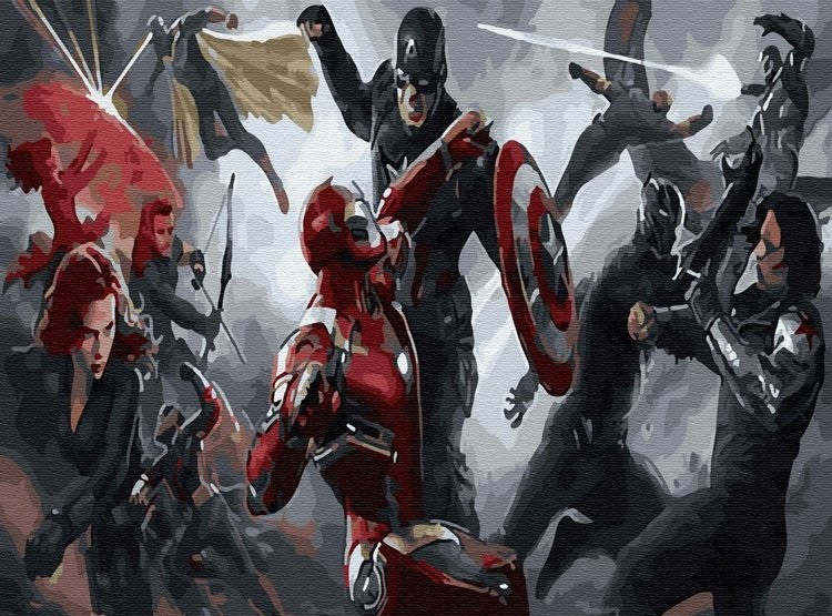 Картина по номерам Brushme Мстители в бою (GX30109) Картина по номерам Brushme Мстители в бою (GX30109)