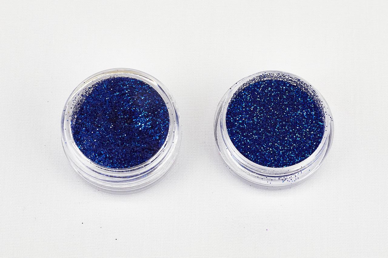 Глітер 844 0,2 мм 1/128 2 мл Темно-синий сапфір (078441) - фото 2