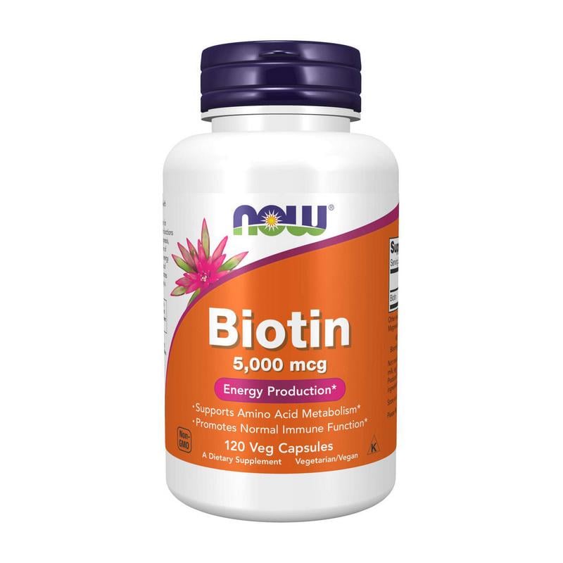 Биотин NOW Biotin 5000 мг 120 капсул (00000013968)