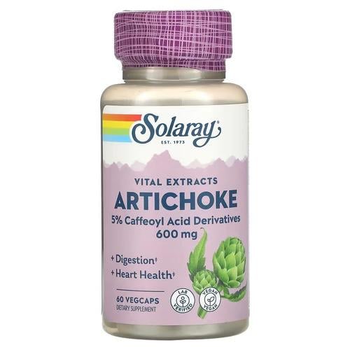 Артишок Solaray Artichoke Leaf Extract 300 мг 60 veg capsules (SOR-03080)