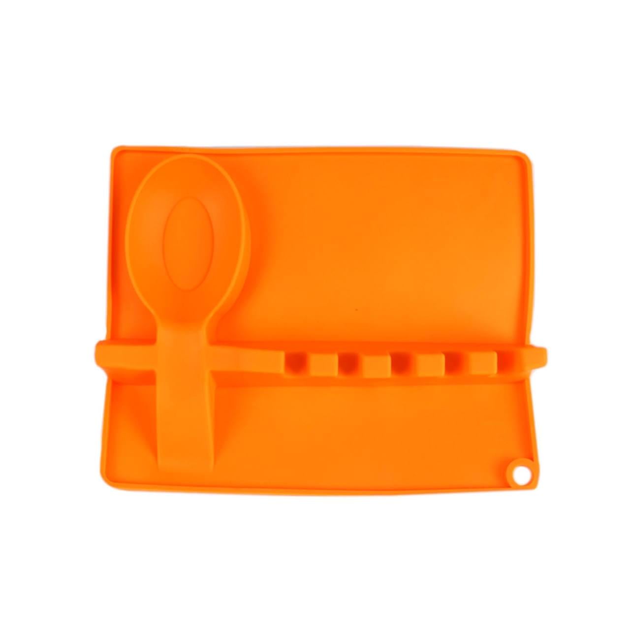 Підставка-тримач кухонна для ложок та лопаток силіконова Помаранчевий (23693382)