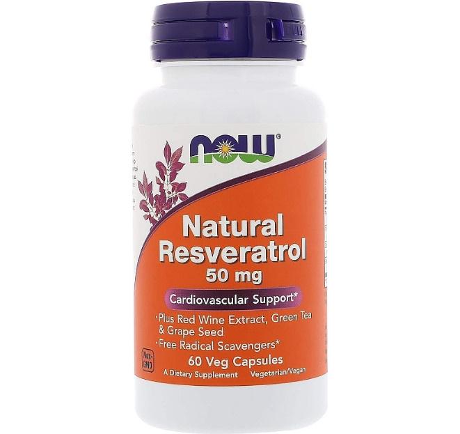 Ресвератрол NOW Foods Natural Resveratrol 50 mg 60 Veg Caps