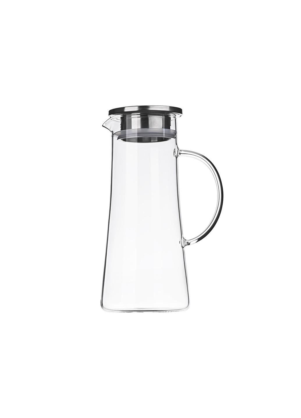 Кувшин Ardesto из боросиликатного стекла с крышкой 1,5 л Прозрачный