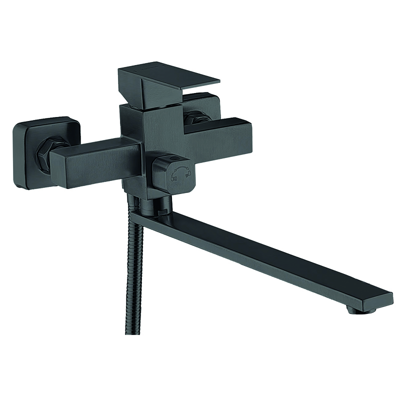 Змішувач для ванни Zerix KUB-006 euro з нержавіючої сталі SUS304 Black (ZX4850)