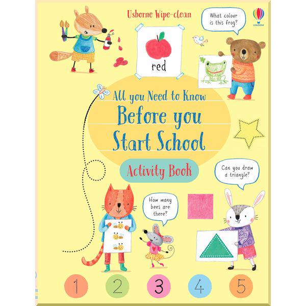 Книга Usborne "Wipe-Clean All You Need to Know Before You Start School Activity Book" Marina Aizen (ISBN:9781474968379)