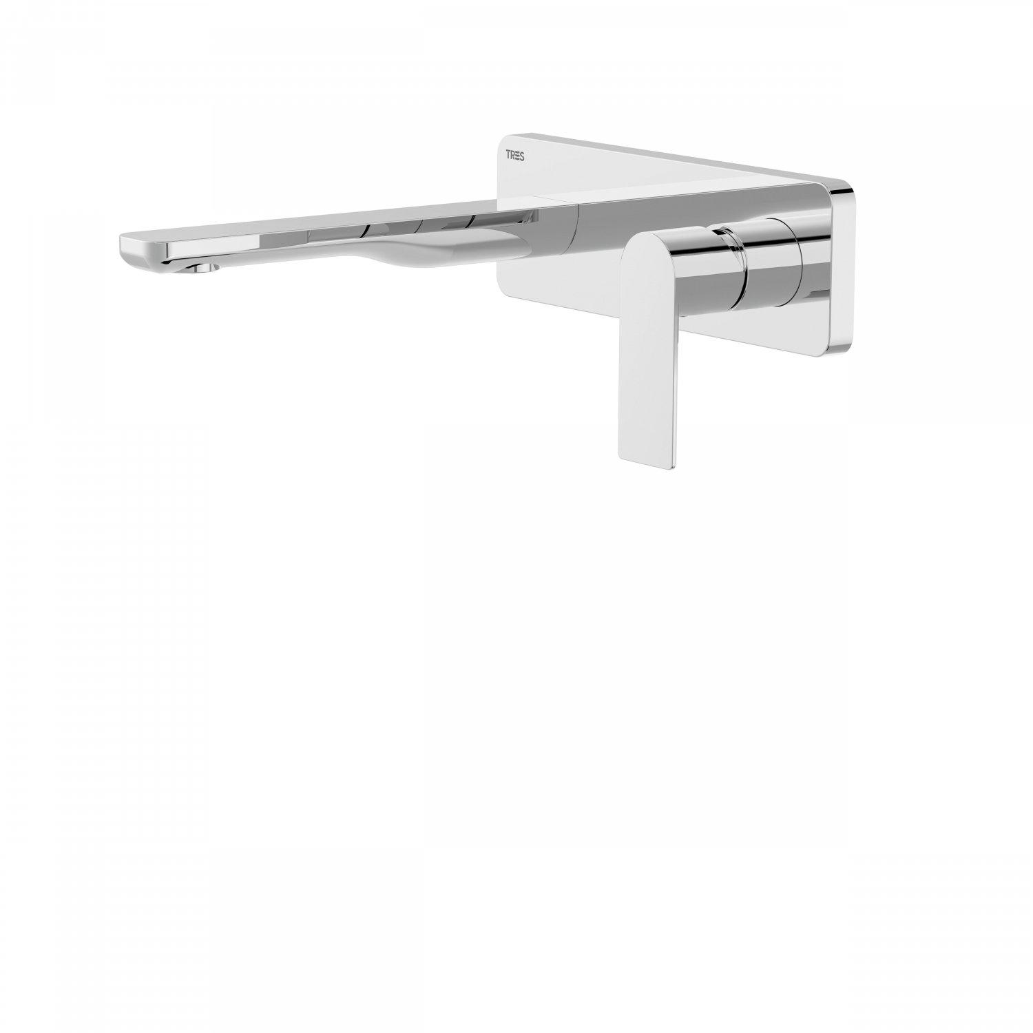 Смеситель для умывальника Tres Loft 20020003 настенный однорычажный Хром (113514) Смеситель для умывальника Tres Loft 20020003 настенный однорычажный Хром (113514)