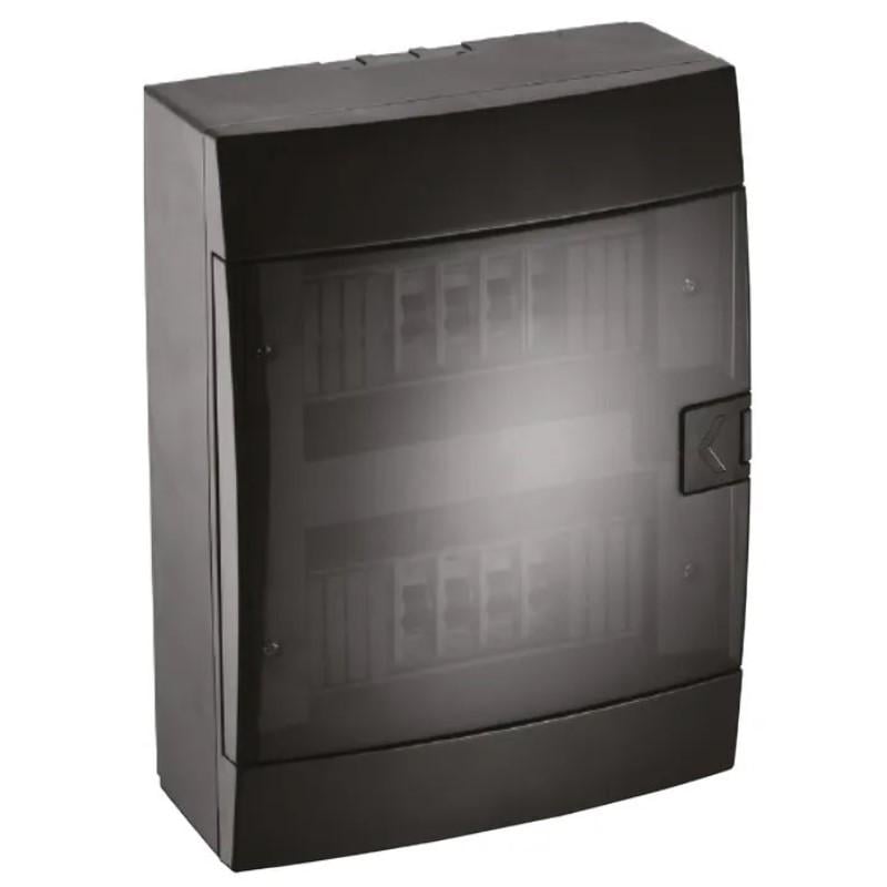 Щиток электрический наружный HOROZ ELECTRIC 16 с пружинной системой блокировки Черный
