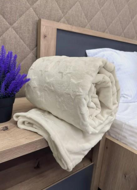 Покривало на ліжко Рельєфні зірки плюш 155х200 см Молочний (87-092) - фото 4 Покривало на ліжко Рельєфні зірки плюш 155х200 см Молочний (87-092) - фото 4