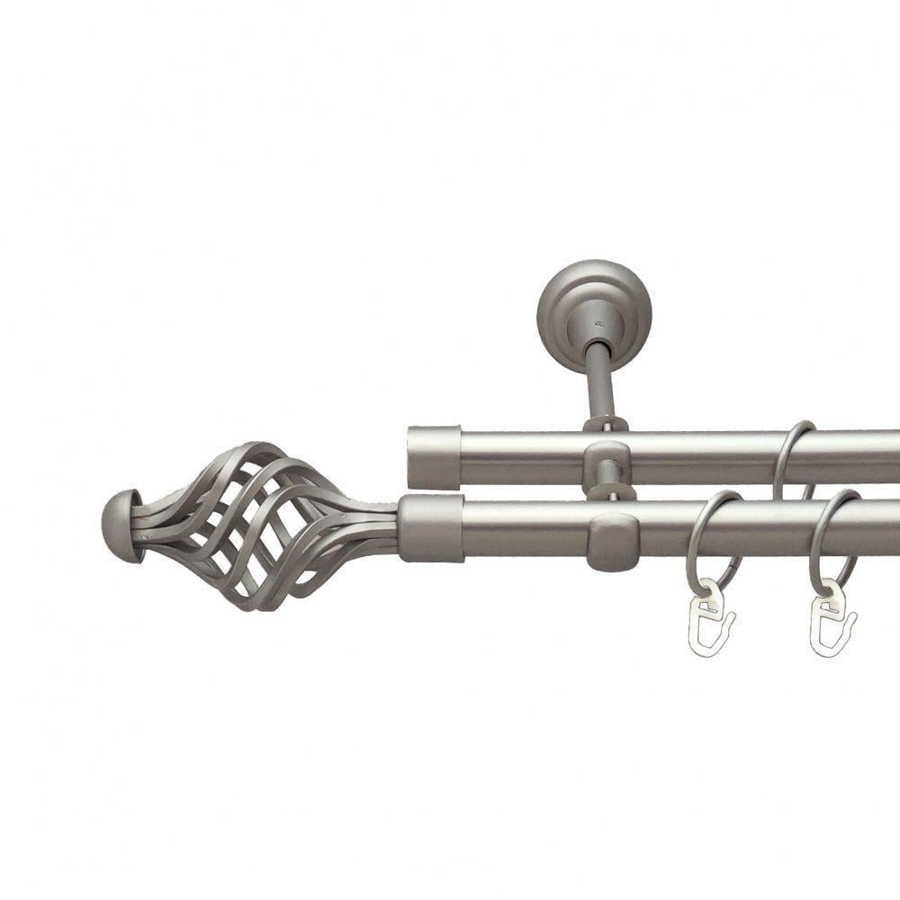 Карниз трубчастий дворядний Orvit Арезо 19/16 мм 200 см Сатин (000-7221) - фото 1