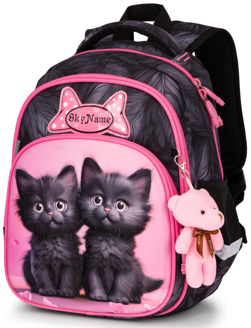 Шкільний рюкзак Winner SkyName 1718 Рожево-чорний