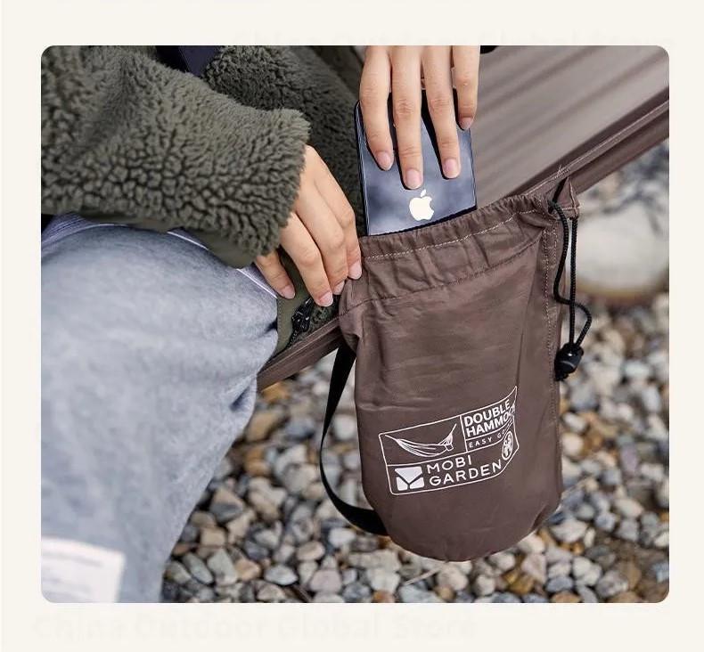 Гамак туристический двухместный Mobi Garden NX22681002 Khaki - фото 6 Гамак туристический двухместный Mobi Garden NX22681002 Khaki - фото 6