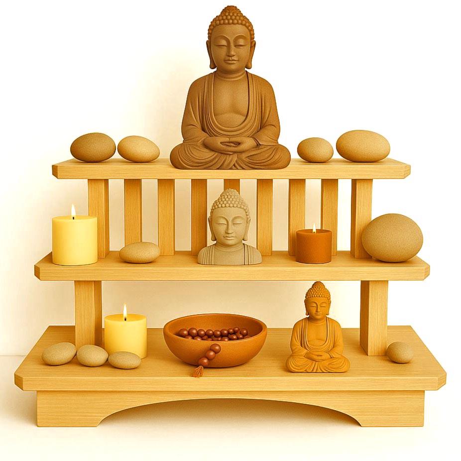 Алтарь для медитации из дерева Чандрали Карри (ЛАТ-009203)