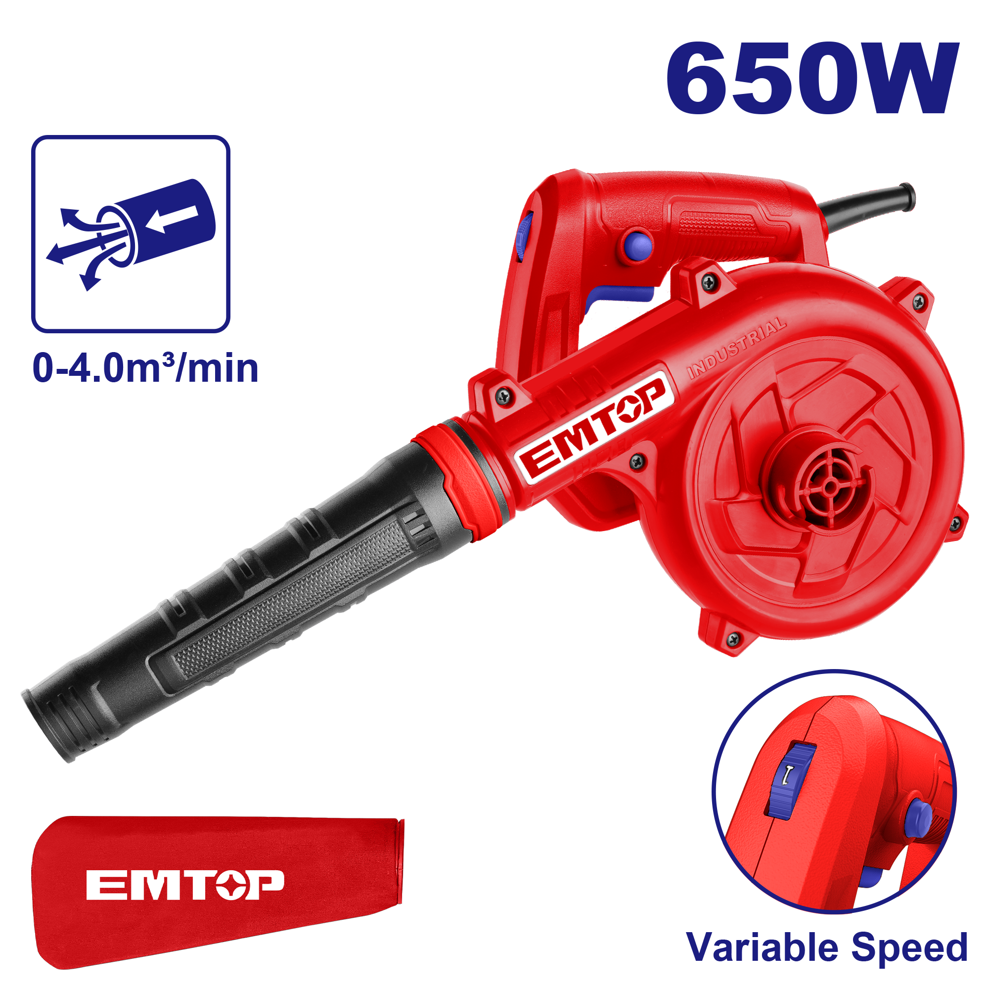 Пылесос-воздуходувка садовая EMTOP EABR6003 - фото 2