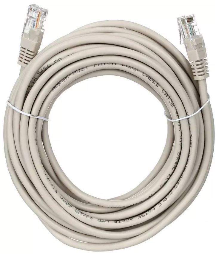 Патч-корд Kingda KD-PAUT32000GY RJ-45/Cat 5e/24AWG/UTP 20 м Сірий (deea23b9) - фото 1