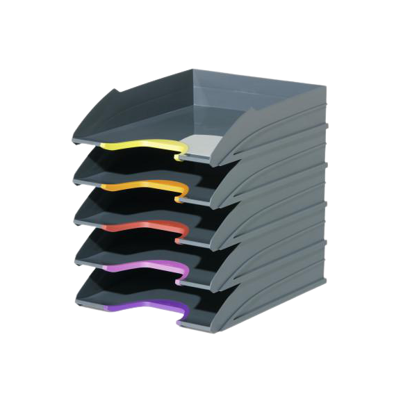 Набор лотков для бумаг DURABLE Varicolor 5 шт. горизонтальных (1055682965)