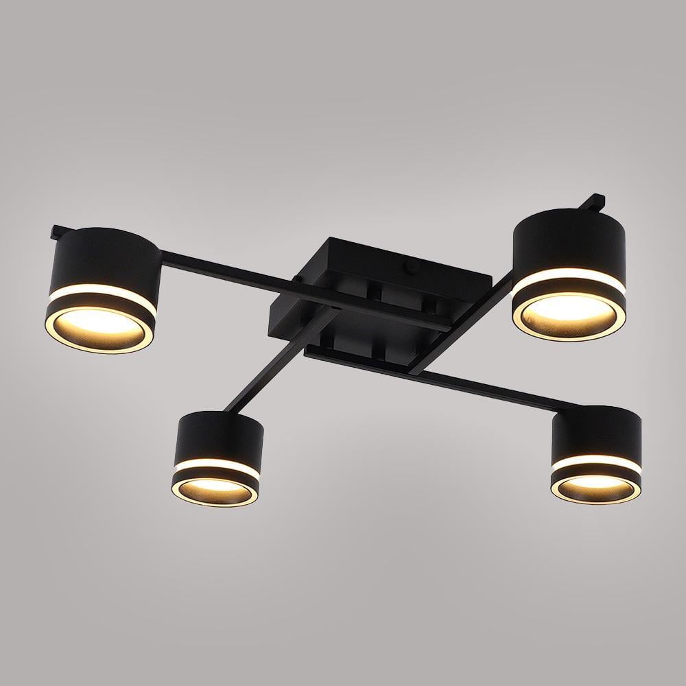 Люстра с 4 лампами в комплекте ESLLSE GELA GX53 R 600x600x120 мм Черный (10517-10542)