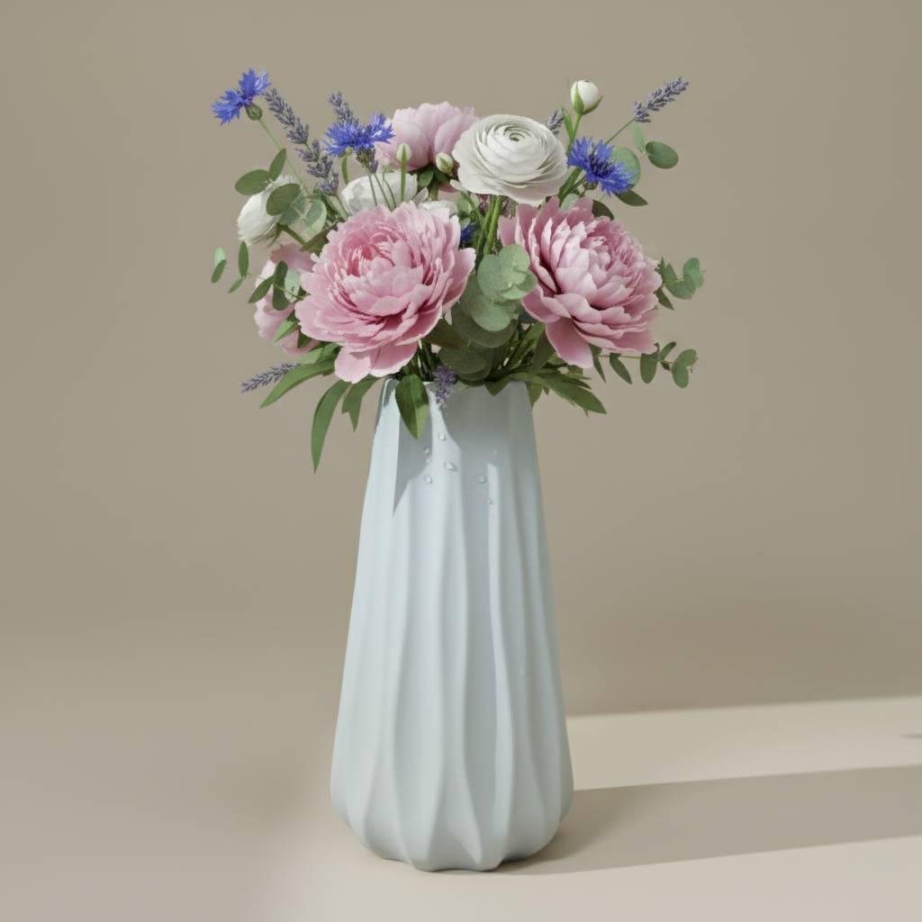 Ваза Nana ceramics Лотос 29 см Білий (9024)