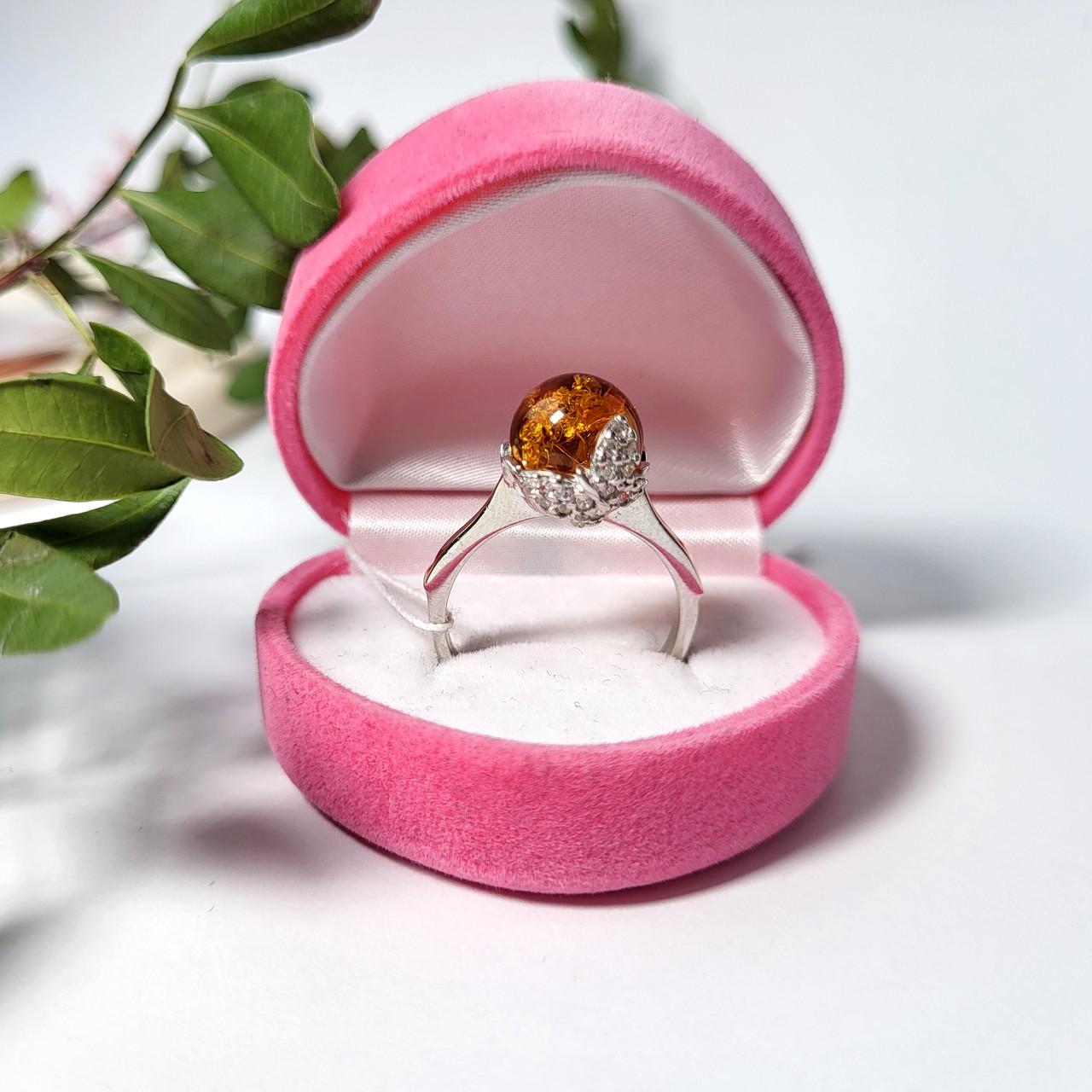 Каблучка кулька із бурштином із золотою пластиною срібло 925 проби родоване 3,19 г р. 17 (463к) - фото 6 Каблучка кулька із бурштином із золотою пластиною срібло 925 проби родоване 3,19 г р. 17 (463к) - фото 6