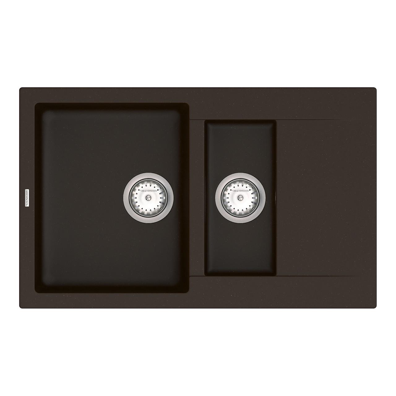 Кухонна мойка с сифоном Orman OMP 04.80 Chocolate