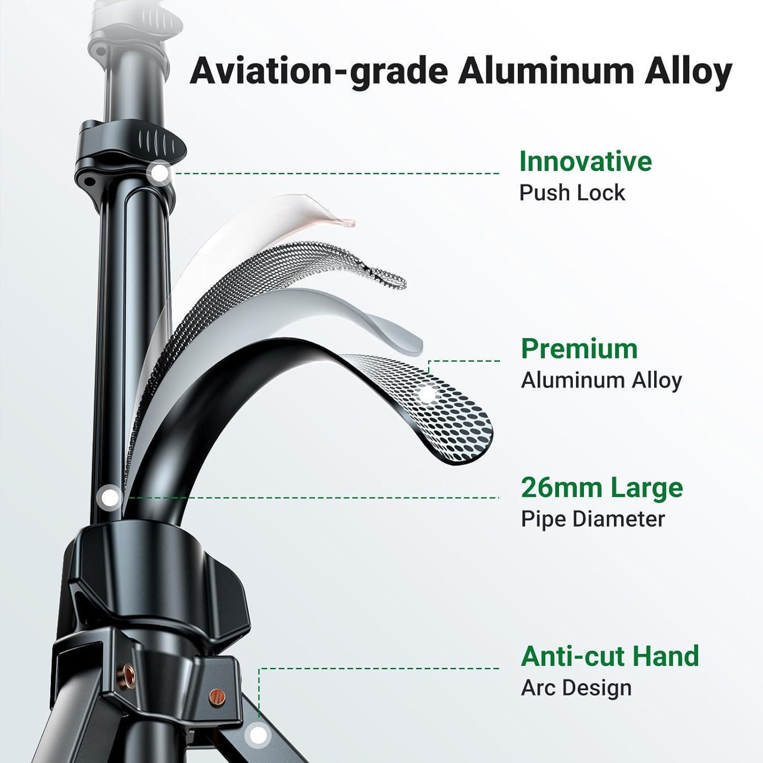 Монопод штатив Ugreen 1.8 м алюмінієвий телескопічний Чорний (15609) - фото 6 Монопод штатив Ugreen 1.8 м алюмінієвий телескопічний Чорний (15609) - фото 6