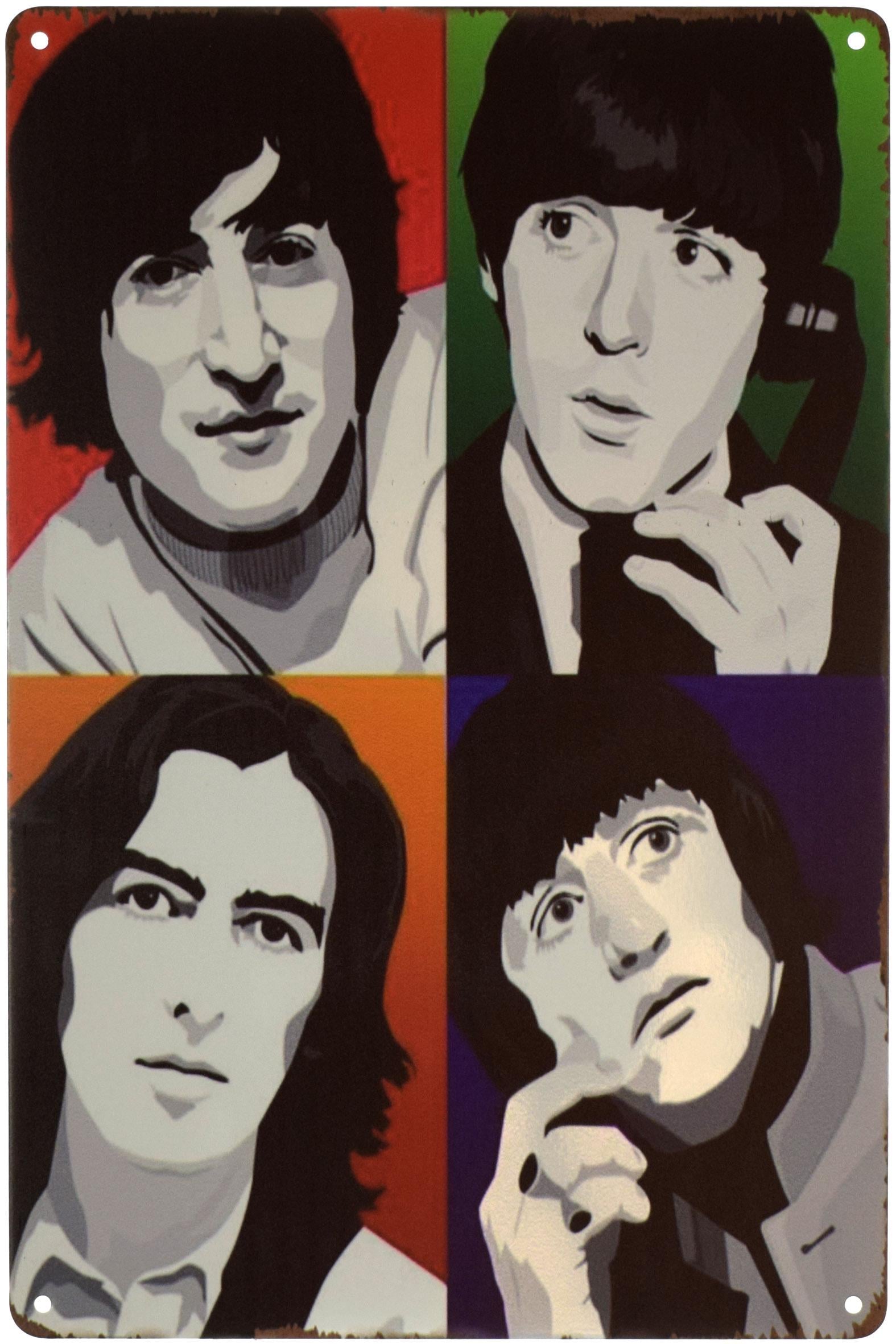Табличка металлическая The Beatles Art 20x30 см