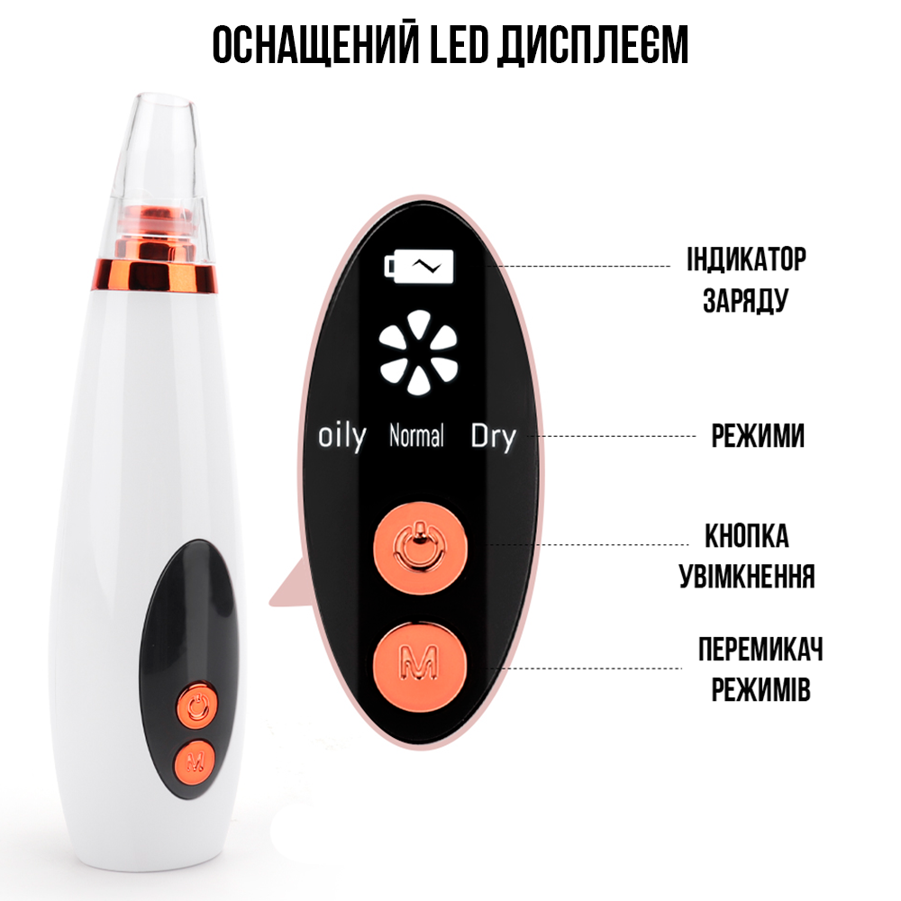 Очиститель кожи вакуумный Skin Multi Cleaner беспроводной с 6 насадками (d432b1ae) - фото 10