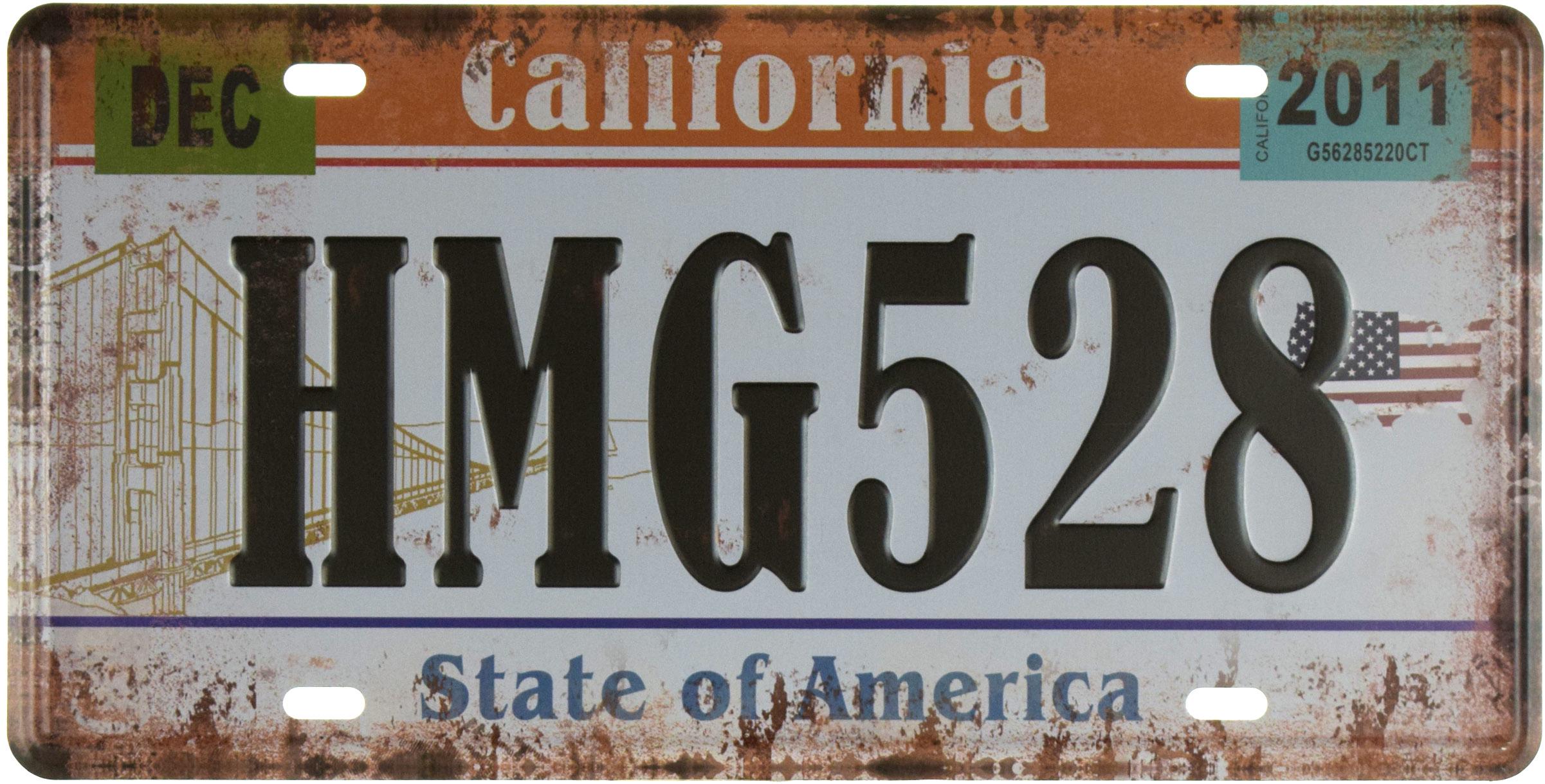 Табличка металева Каліфорнія/California HMG528 15x30 см