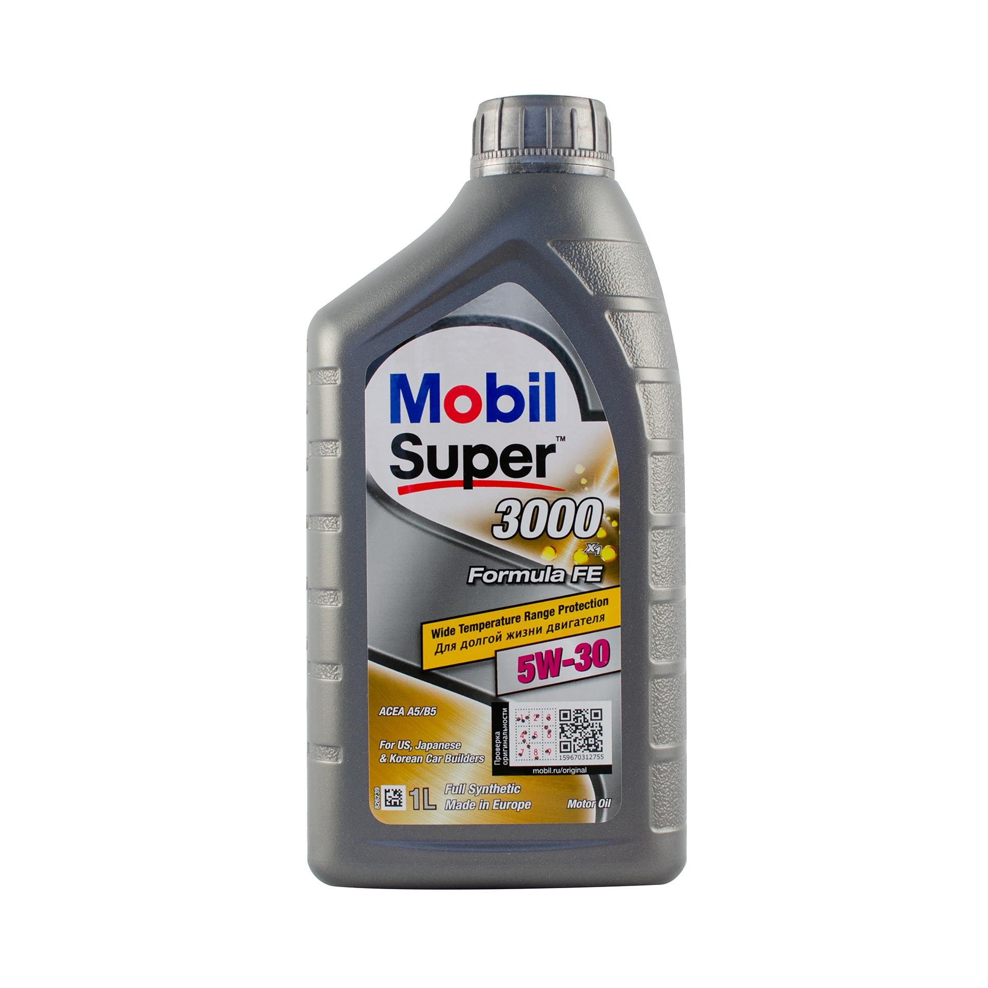 Моторное масло Mobil Super 3000 X1 Formula FE 5W-30 1 л