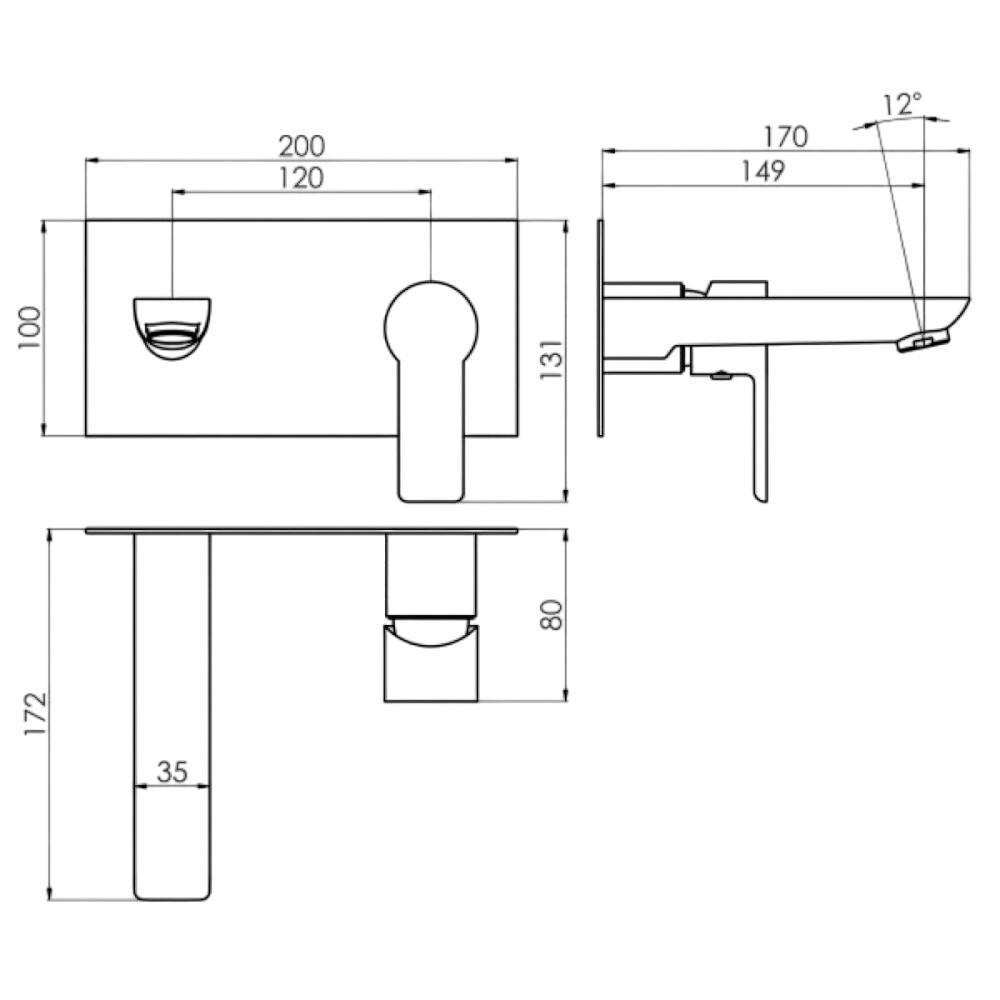 Змішувач для умивальника Imprese ORLIK f03509401CC настінний одноважільний Хром (217387) - фото 2 Змішувач для умивальника Imprese ORLIK f03509401CC настінний одноважільний Хром (217387) - фото 2