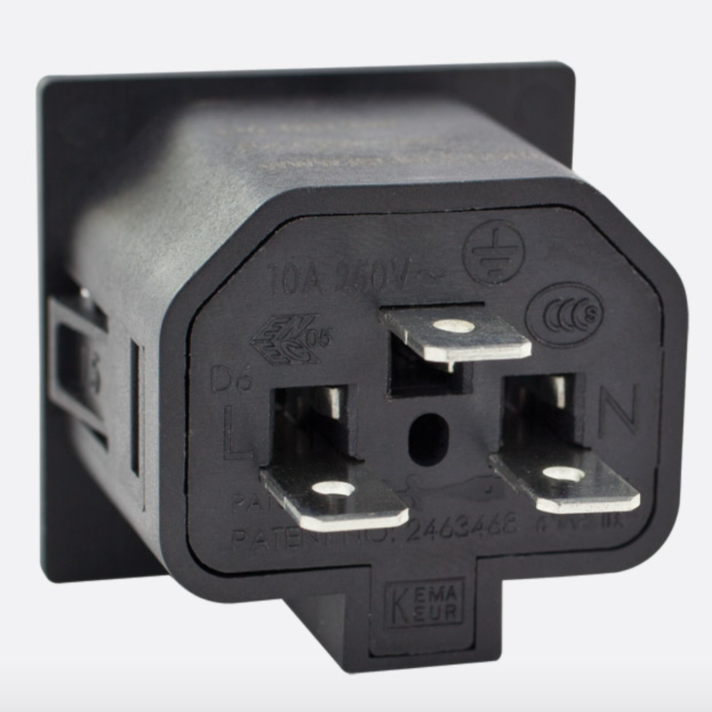 Панельне гніздо SCOLMORE ACP-135015BK IEC Lock з фіксацією з'єднання 3 контакти С13 IEC320 (000018803) - фото 6 Панельне гніздо SCOLMORE ACP-135015BK IEC Lock з фіксацією з'єднання 3 контакти С13 IEC320 (000018803) - фото 6