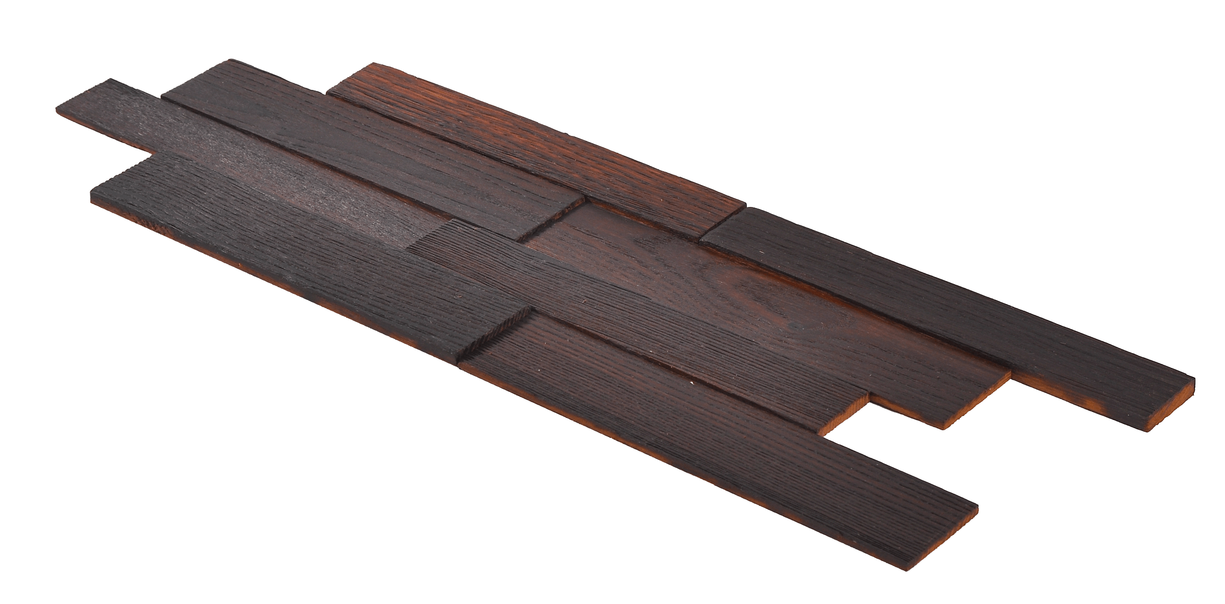 Панели для стен Wood Mosaica Brick Dark Rough 3D деревянные 0,556 м2 Дуб темный (BD3-d)