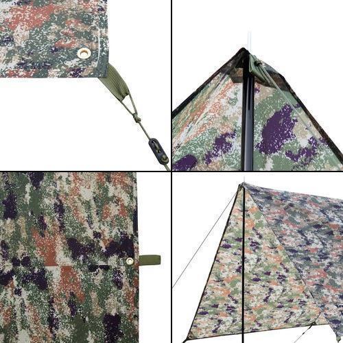 Туристический тент со стойками и оттяжками Tribe UTRT-104 3,0х3,0 м Камуфляж - фото 4