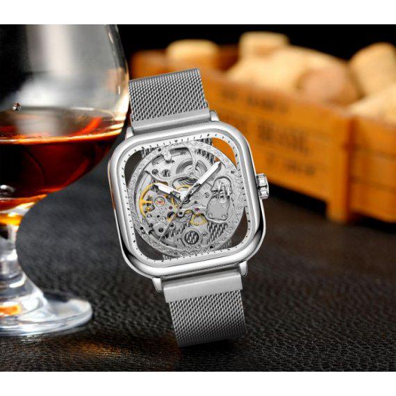 Наручные часы женские механические Forsining Eagle II со стальным корпусом Silver (99-96-1105) - фото 4 Наручные часы женские механические Forsining Eagle II со стальным корпусом Silver (99-96-1105) - фото 4