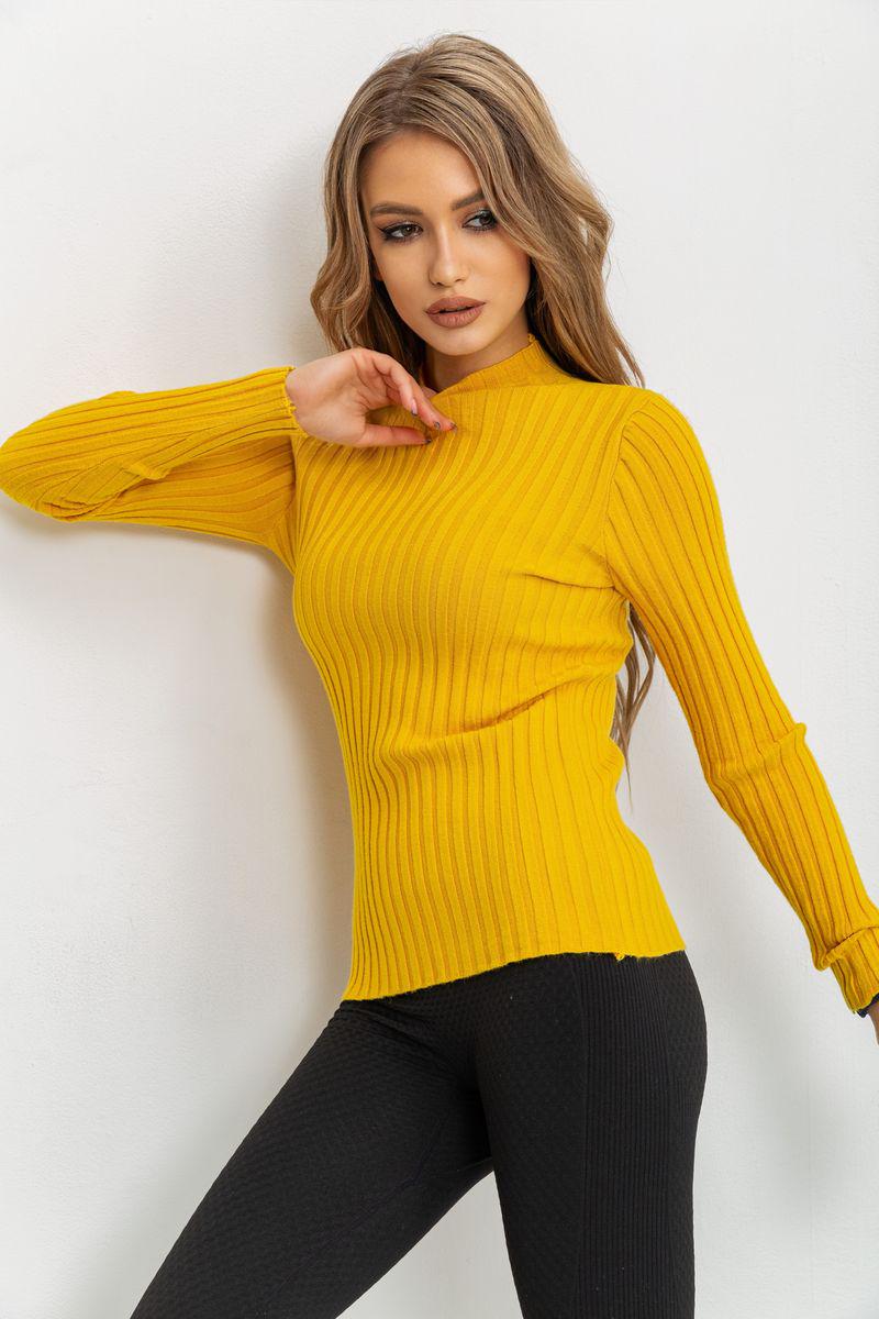 Гольф жіночий у рубчик Ager 221R8868-1 S/M Гірчичний (9621856)